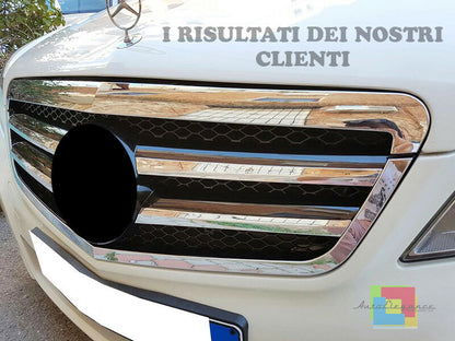 FRONT GRILLE MERCEDES E-CLASS W212 09-13 AMG LOOK HONEYCOMB CHROME