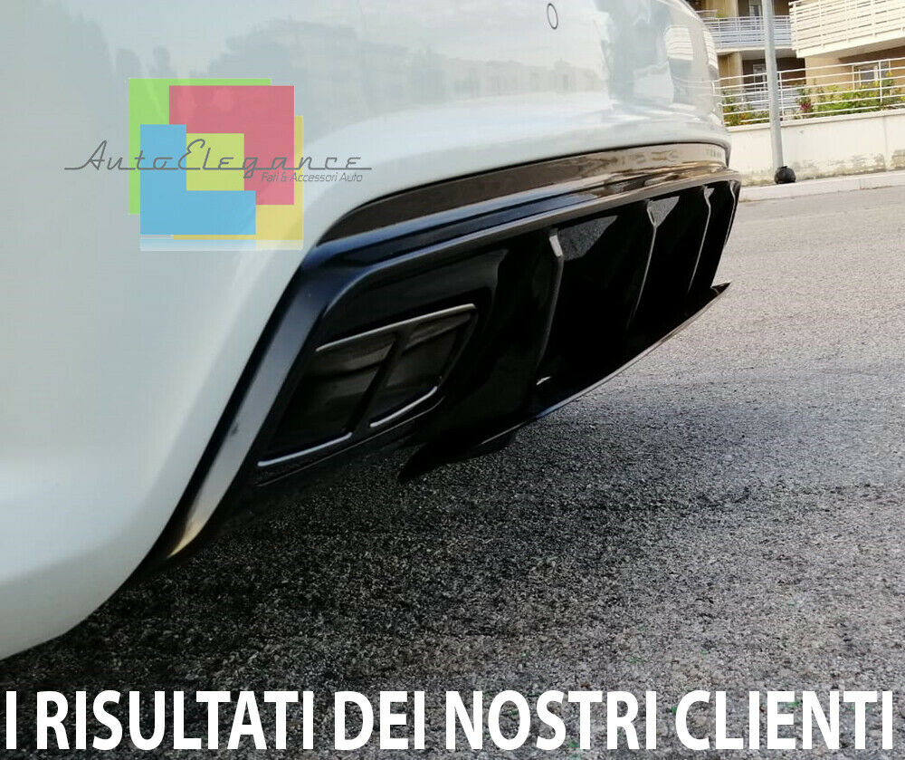 MERCEDES CLASSE A W176 2012-2018 DIFFUSORE NERO LOOK AMG A45 IN ABS / PLASTIC
