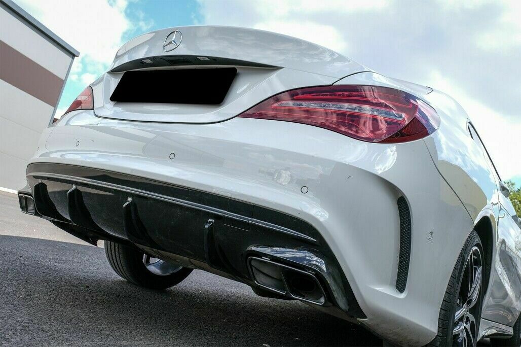 MERCEDES CLA W117 2013-2018 REAR DIFFUSER ABS AMG MUFFLERS A45