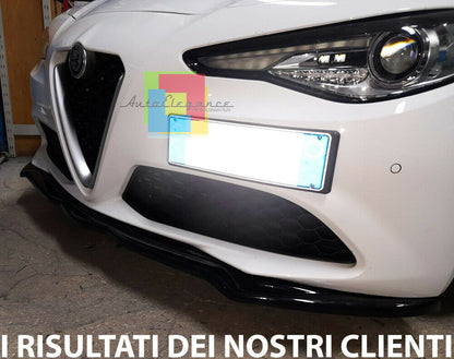 SPLITTER FOR ALFA ROMEO GIULIA BLADE UNDER FRONT BUMPER GLOSSY BLACK 0078