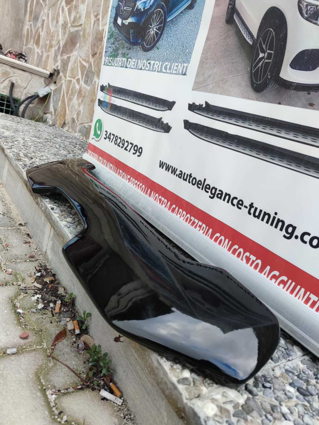 FIAT GRANDE PUNTO / PUNTO EVO SPOILER SUL TETTO SPORTIVO NERO LUCIDO 0268