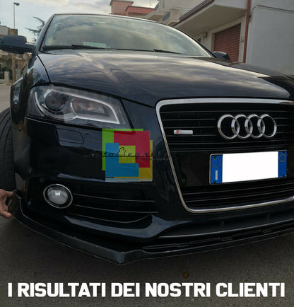 SOTTO PARAURTI ANTERIORE AUDI A3 8P 2008-2012 SPOILER ABS / PLASTIC NERO SPLITTER
