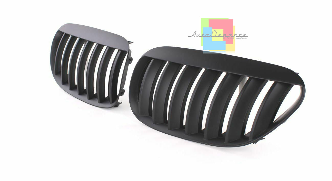 BMW SERIE 6 E63 E64 GRIGLIE ANTERIORI NERO OPACO LOOK M AUTOELEGANCERICAMBI