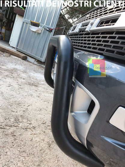 BULL BAR NERO ADATTO A FORD RANGER TK 2015+ SOTTO PARAURTI ANTERIORE AUTOELEGANCERICAMBI