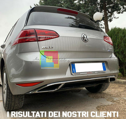 VW GOLF 7 VII 2012 AL 2017 DIFFUSORE POSTERIORE 7.5 LOOK SOTTO PARAURTI ABS