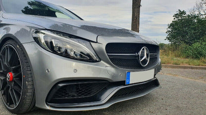 MERCEDES C W205 S205 C205 2014-2019 PARAURTI ANTERIORE AMG C63 ABS PROFILO NERO