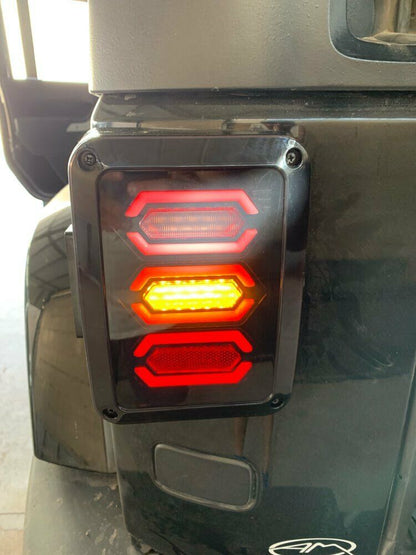 JEEP WRANGLER JK 2007-2016 PAIR OF FULL LED SMOKED REAR LIGHTS