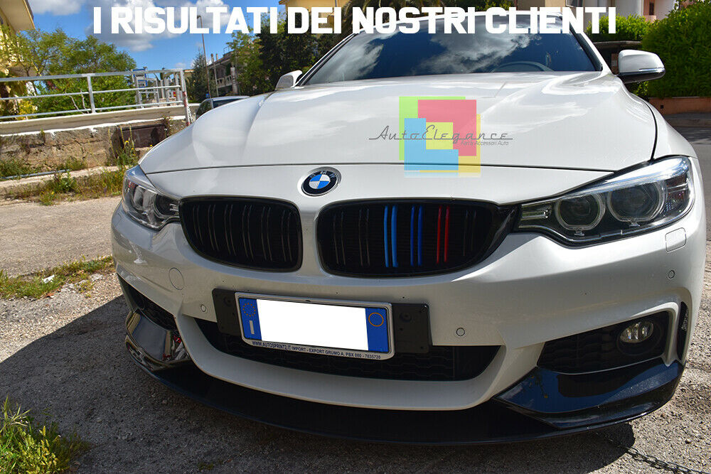 GRIGLIE ANTERIORI 3 COLORI M4 PER BMW F32 F33 F36 DOPPIA FASCIA M SPORT