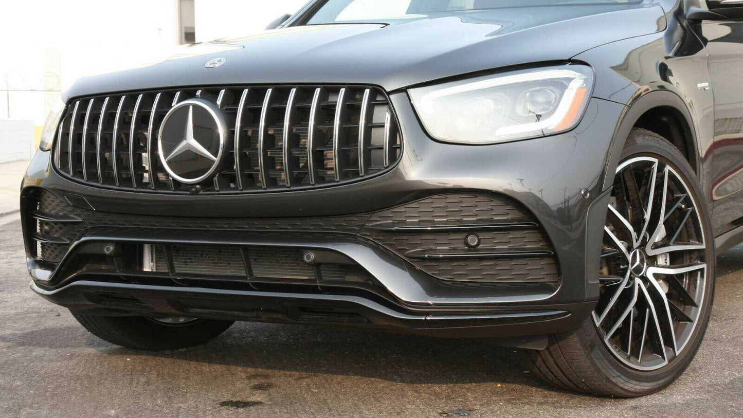 GRIGLIA ANTERIORE PER MERCEDES GLC C253 X253 AMG 2019+ PROFILI CROMATI 0056