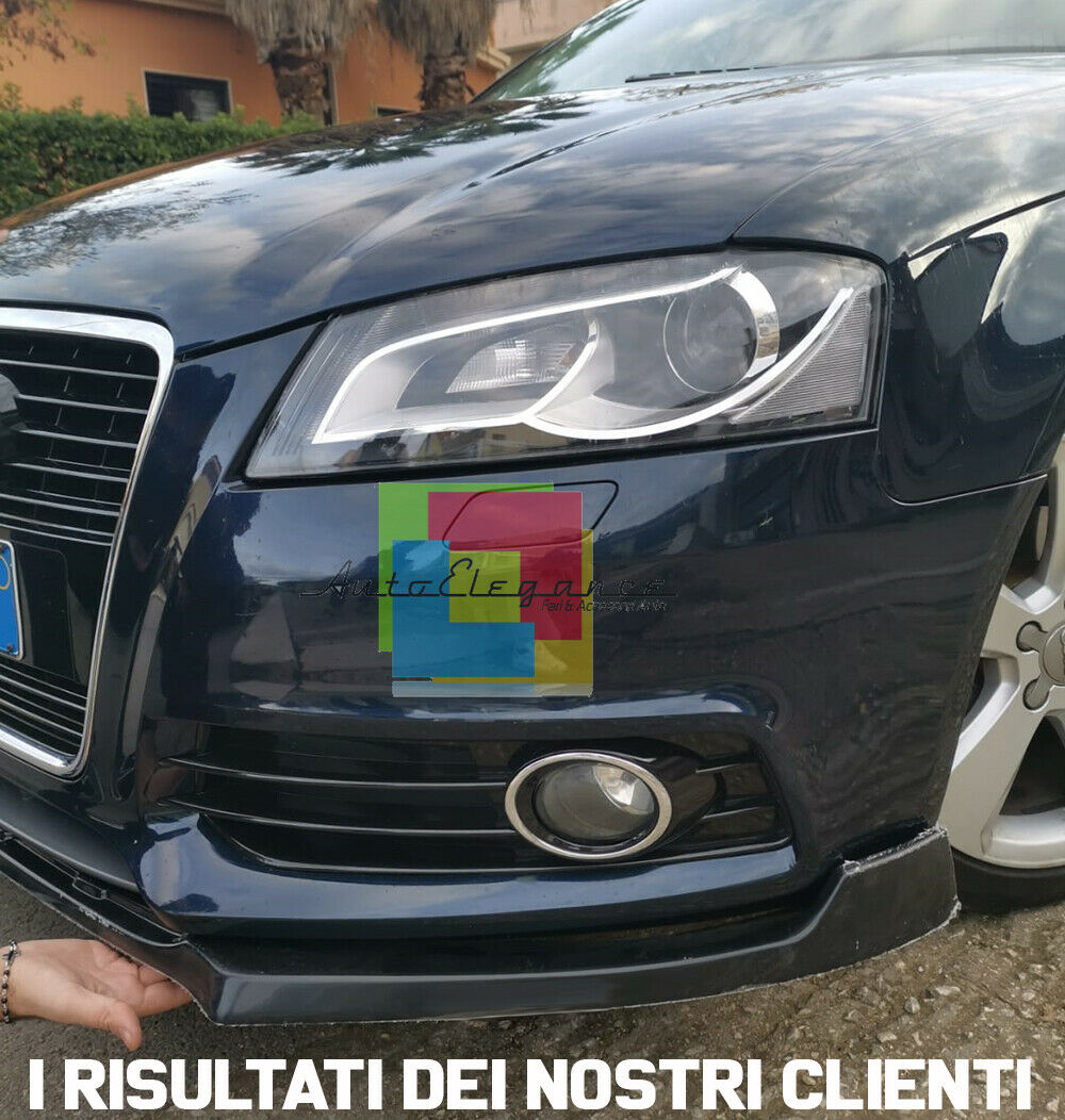 SOTTO PARAURTI ANTERIORE AUDI A3 8P 2008-2012 SPOILER ABS / PLASTIC NERO SPLITTER