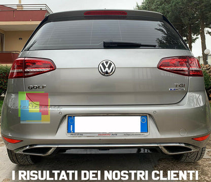 VW GOLF 7 VII 2012 AL 2017 DIFFUSORE POSTERIORE 7.5 LOOK SOTTO PARAURTI ABS