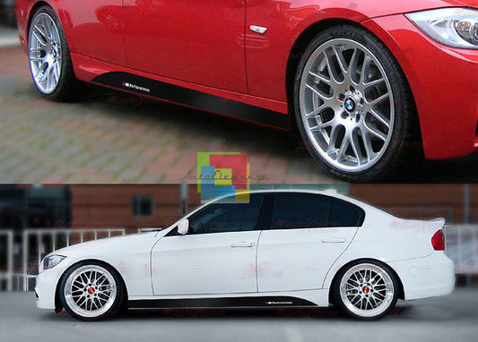 BMW 3 SERIES E90 E91 E92 E93 ADHESIVE VINYLS ON SIDE SKIRTS M SPORT LOGO