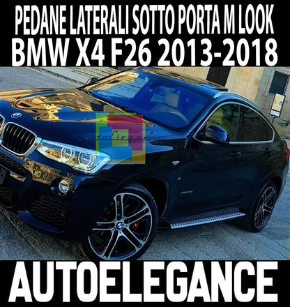 PEDANE LATERALI BMW X4 F26 2014 IN POI SOTTO PORTA TOP QUALITA&apos; LOOK M -