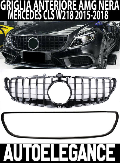 FRONT GRILLE MERCEDES CLS W218 2015-2018 MASK BLACK PROFILES