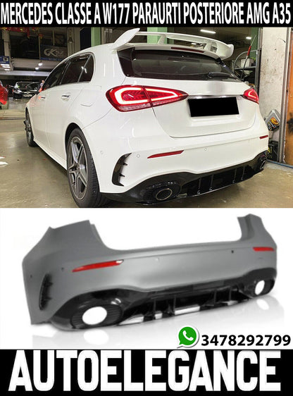MERCEDES A W177 HB 2018+ REAR BUMPER AMG LOOK A35 A45