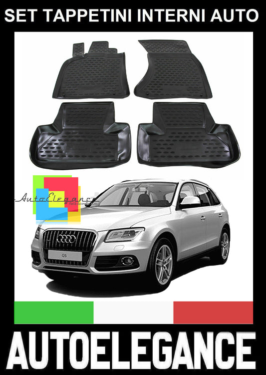 AUDI Q5 8R 2008-2015 SET TAPPETINI INTERNI AUTO IN GOMMA SU MISURA AUTOELEGANCERICAMBI