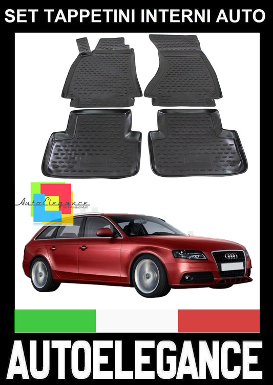 AUDI A4 B8 2007-2015 SET TAPPETINI INTERNI AUTO IN GOMMA SU MISURA AUTOELEGANCERICAMBI
