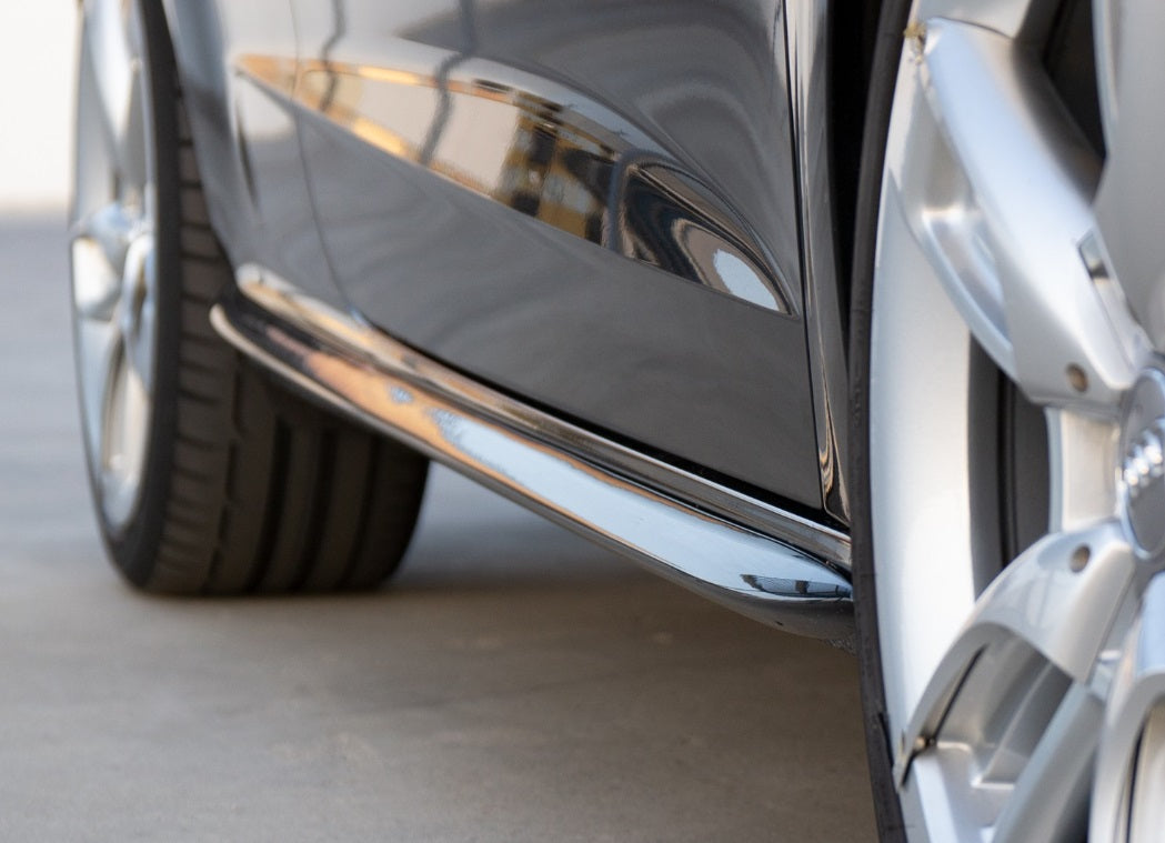 AUDI MINIGONNE LATERALI SOTTO PORTA SLINE ABS NERO LUCIDO TOP QUALITA' 0270 AUTOELEGANCERICAMBI