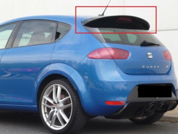 SPOILER POSTERIORE SEAT LEON 1P MK2 2009-2012 SUL TETTO NERO LUCIDO 0269