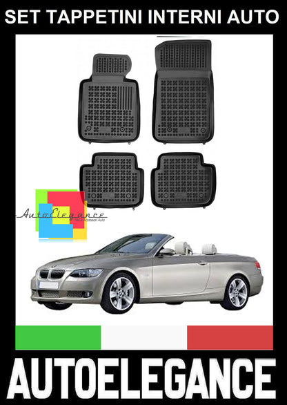 BMW SERIE 3 E92 E93 SET TAPPETINI INTERNI AUTO IN GOMMA SU MISURA AUTOELEGANCERICAMBI