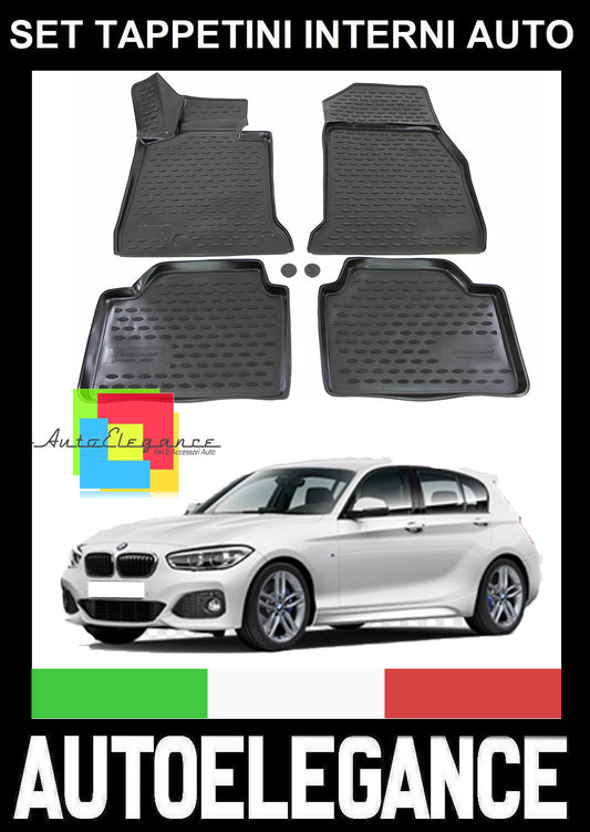 BMW SERIE 1 F20 F21 2011-2019 SET TAPPETINI INTERNI AUTO IN GOMMA SU MISURA AUTOELEGANCERICAMBI