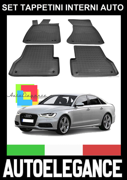 AUDI A6 4G C7 2011-2018 SET TAPPETINI INTERNI AUTO IN GOMMA SU MISURA AUTOELEGANCERICAMBI