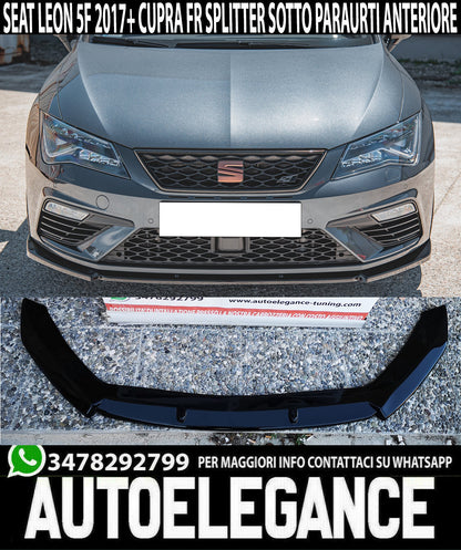 SPLITTER FOR SEAT LEON 2017+ CUPRA FR UNDER FRONT BUMPER BLACK