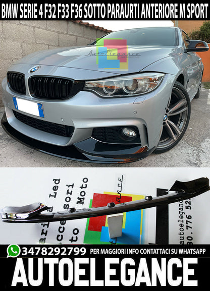 SPOILER ANTERIORE SOTTO PARAURTI M PERFORMANCE PER BMW SERIE 4 F32 2013+ IN ABS