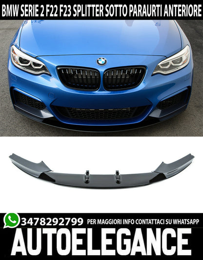 LAMA BMW SERIE 2 F22 F23 2016-2016 SOTTO PARAURTI ANTERIORE ABS LUCIDO SPLITTER