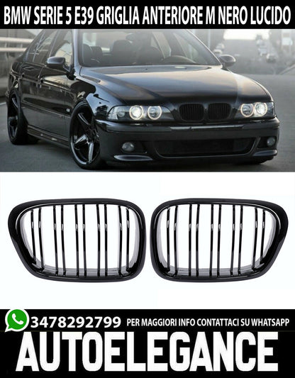 DOUBLE M BAND FRONT GRILLES FOR BMW 5 SERIES E39 95-03 SEDAN SW