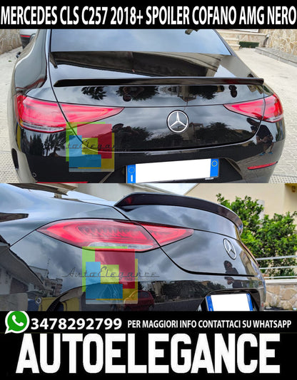 MERCEDES CLS W257 C257 2018+ REAR BONNET SPOILER GLOSS BLACK ABS