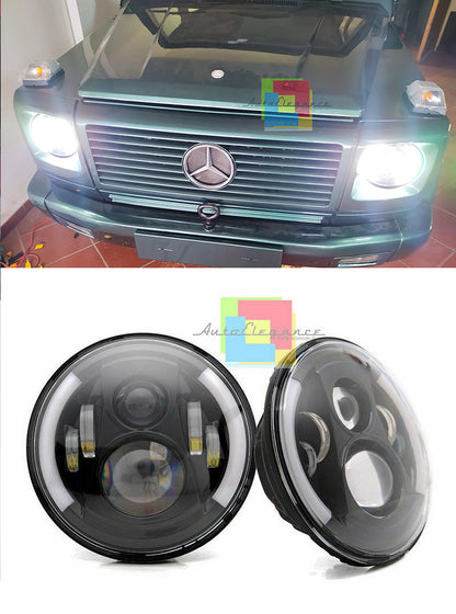 MERCEDES G W463 COPPIA FARI ANTERIORI FULL LED CON LUCI DIURNE 6000K BIANCO