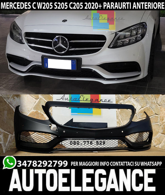 MERCEDES C W205 S205 C205 2020+ LIFT PARAURTI ANTERIORE AMG C63 ABS PROFILO NERO