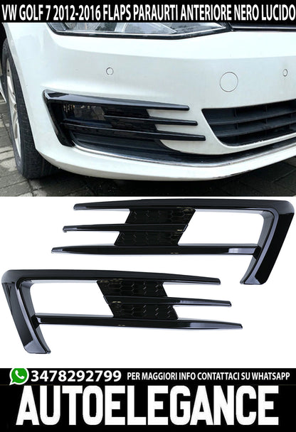 VW GOLF 7 2012-2016 PAIR OF FRONT BUMPER MOULDS SPORTS LOOK 3M FLAPS