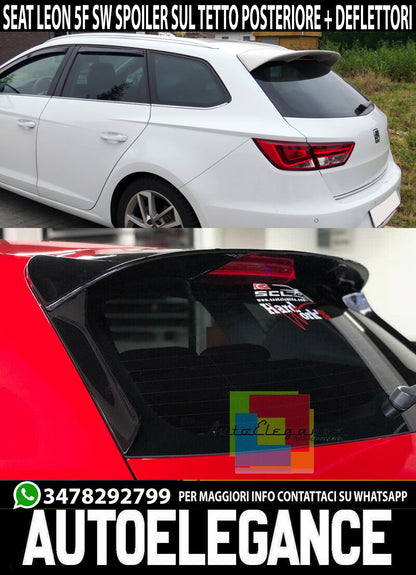REAR ROOF SPOILER + ABS DEFLECTORS FOR SEAT LEON 5F ST SW 2012-2017