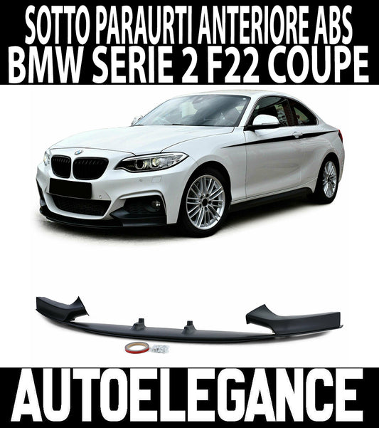 BMW SERIE 2 F22 2013-2016 SOTTO PARAURTI ANTERIORE ABS LOOK M SPORT OPACO AUTOELEGANCERICAMBI