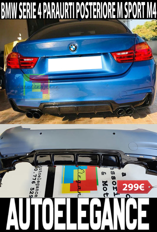 BMW SERIE 4 F32 F33 PARAURTI POSTERIORE LOOK M SPORT M4 DOPPIO SCARICO AUTOELEGANCERICAMBI