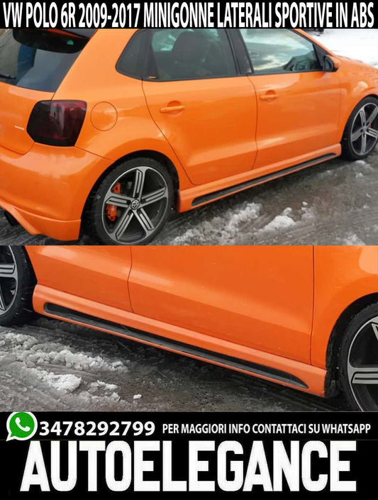 SPOILER SIDE SKIRTS FOR VW POLO 6R 6C ABS SPORT LOOK ABS R