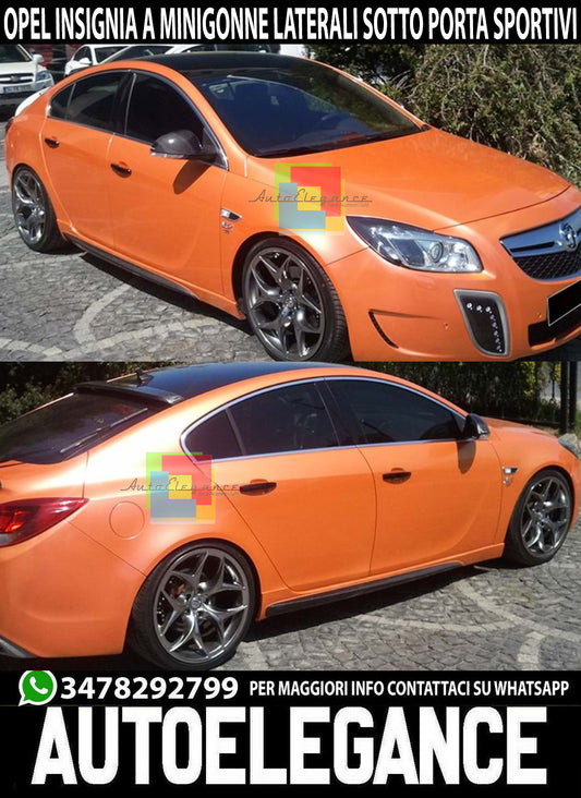 MINIGONNE LATERALI PER OPEL INSIGNIA A SPOILER SOTTO PORTA ABS SPORTIVO OPC