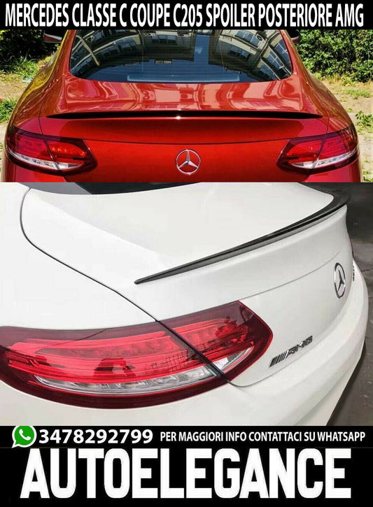 SPOILER POSTERIORE SUL COFANO MERCEDES CLASSE C C205 COUPE DEFLETTORE LOOK AMG