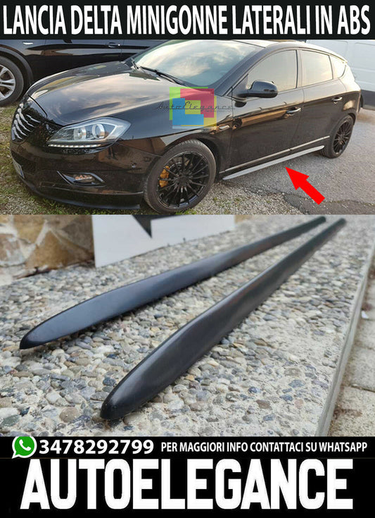 MINIGONNE LATERALI ABS PER LANCIA DELTA III 2008-2014 SOTTO PORTA SPORT