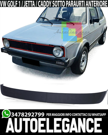 UNDER FRONT BUMPER VW GOLF I / JETTA I / CADDY I SPLITTER ABS BLACK