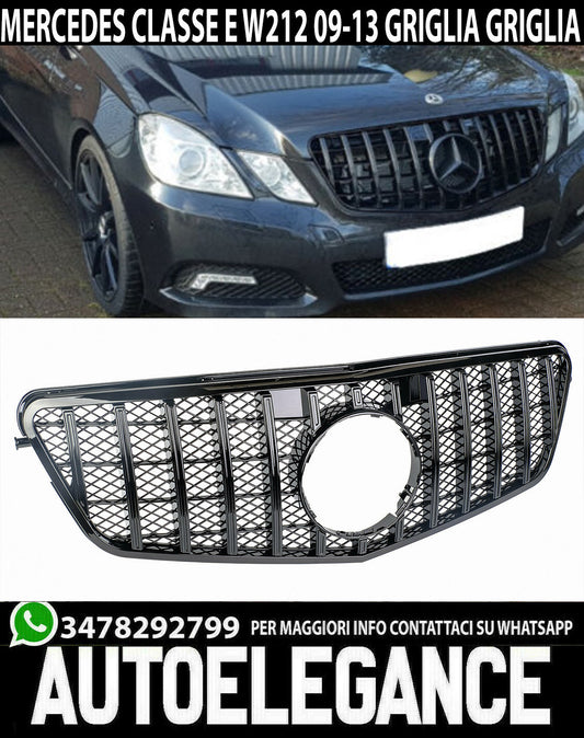FRONT GRILLE MERCEDES E-CLASS W212 S212 09-12 BLACK AMG MASK