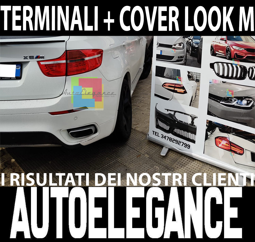 BMW X6 E71 TERMINALI DI SCARICO SPORTIVI LOOK M OVALI AUTOELEGANCERICAMBI