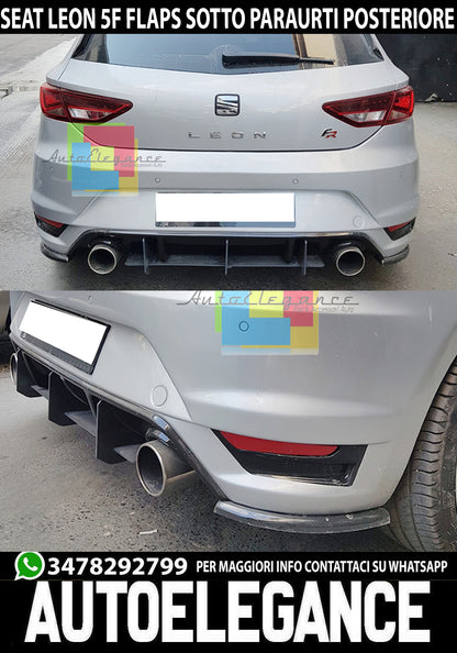 UNDER BUMPER SEAT LEON 5F REAR FLAPS SPOILER ABS LOOK FR