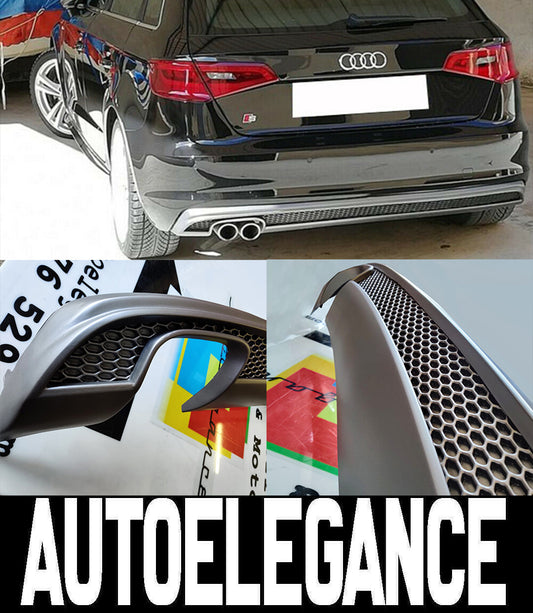 SOTTO PARAURTI AUDI A3 8V SPORTBACK 2012-2015 DIFFUSORE SLINE GRIGIO PLATINO