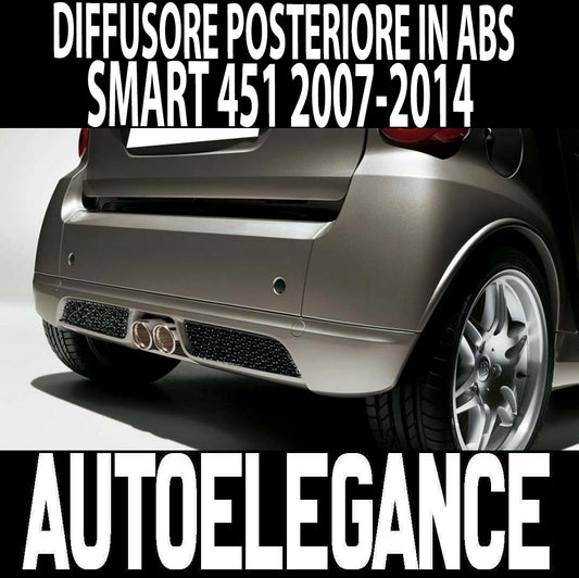 DOPPIO SCARICO SPOILER DIFFUSORE POSTERIORE SMART FORTWO 451 ABS