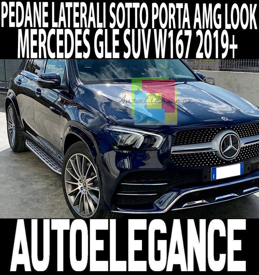 PEDANE LATERALI SOTTO PORTA MERCEDES GLE W167 2019+ TOP QUALITA' ALLUMINIO