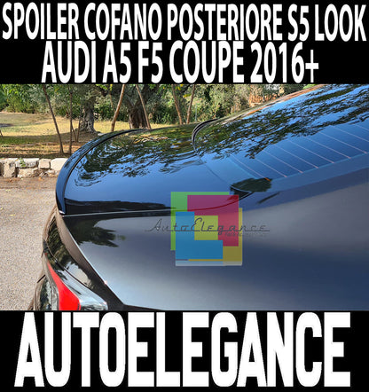 AUDI A5 F53 COUPE F5 2016+ SPOILER POSTERIORE COFANO LOOK S5 S LINE DEFLETTORE .-. AUTOELEGANCERICAMBI