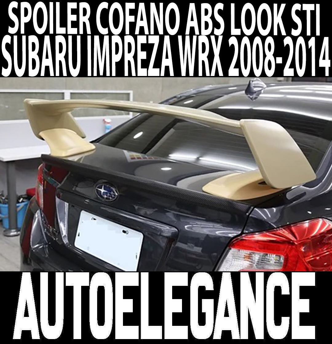 SUBARU IMPREZA WRX 2008-2014 SPOILER POSTERIORE COFANO IN ABS STI DESIGN